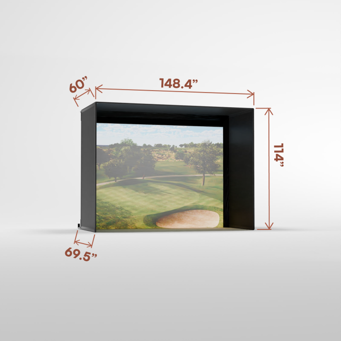 Carls Place Pro Golf Simulator Enclosure Kit with Impact Screen & Pipe Framing Kit