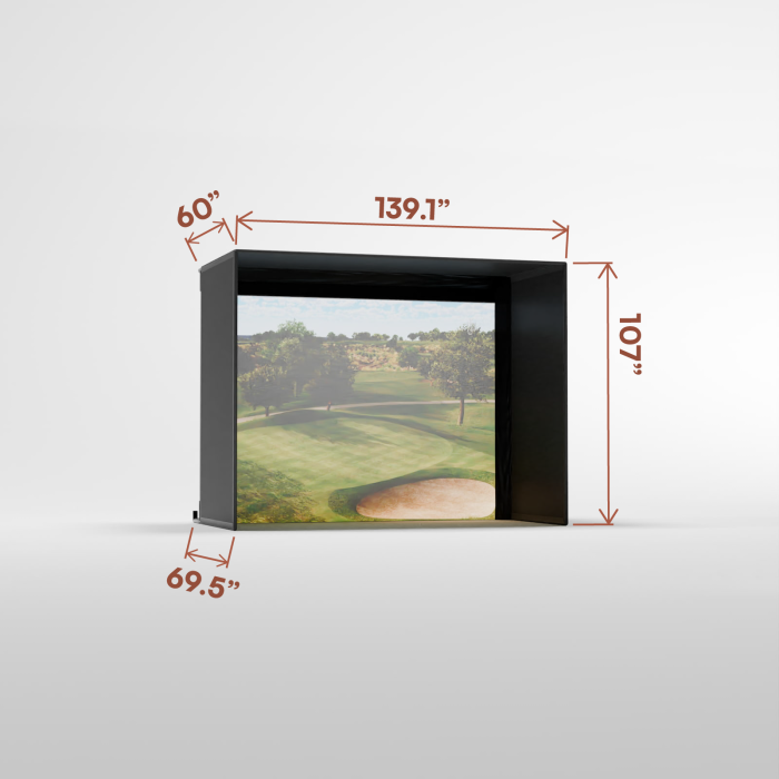 Carls Place Pro Golf Simulator Enclosure Kit with Impact Screen & Pipe Framing Kit