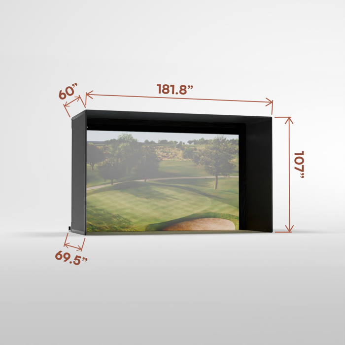 Carls Place Pro Golf Simulator Enclosure Kit with Impact Screen & Pipe Framing Kit