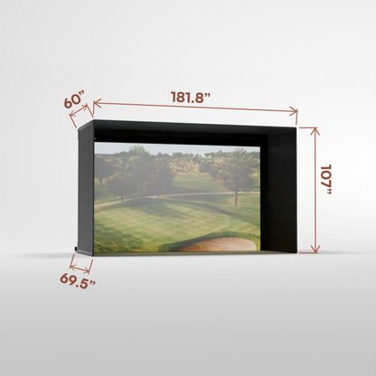 Carls Place Pro Golf Simulator Enclosure Kit with Impact Screen & Pipe Framing Kit