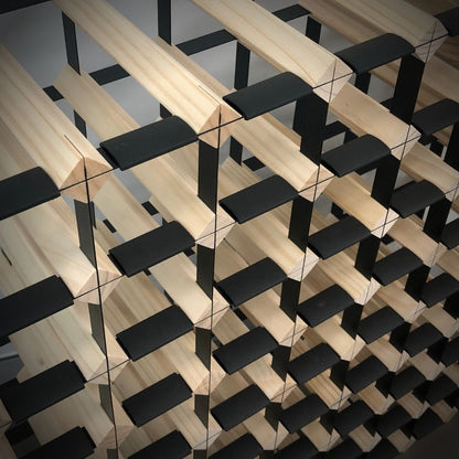 120 Bottle Timber Wine Rack – 10×11 Modular Wooden Wine Storage Rack
