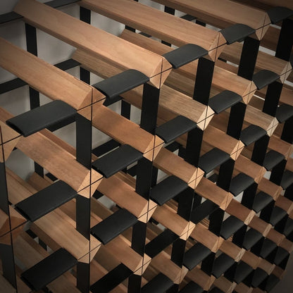 120 Bottle Timber Wine Rack – 10×11 Modular Wooden Wine Storage Rack