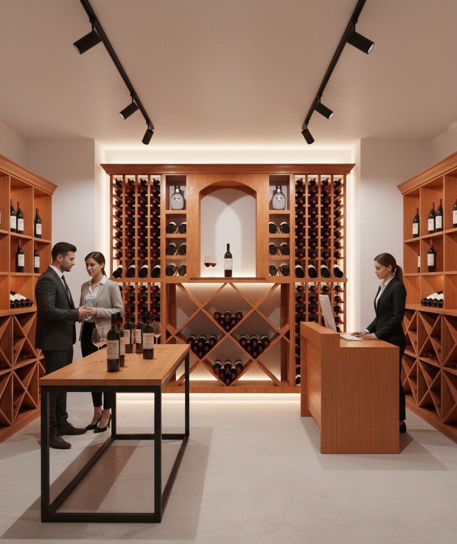 7 Foot Wine Cellar Storage System | 306 Bottle Capacity