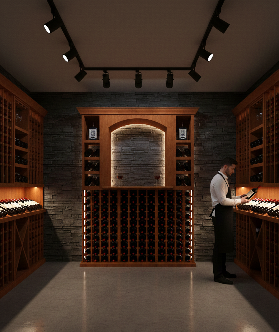 4 Foot Wine Cellar Storage System | 124 Bottle Capacity