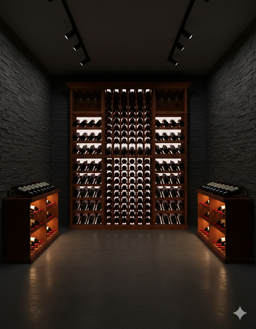 6 Foot Wine Cellar Storage System | 208 Bottle Capacity