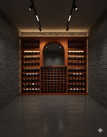 8 Foot Wine Cellar Storage System | 226 Bottle Capacity