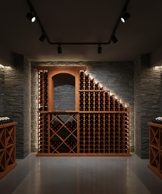7 Foot Wine Cellar Storage System | 280 Bottle Capacity