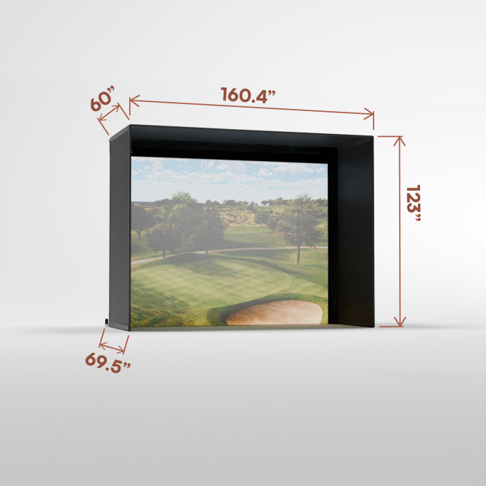 Carls Place Pro Golf Simulator Enclosure Kit with Impact Screen & Pipe Framing Kit