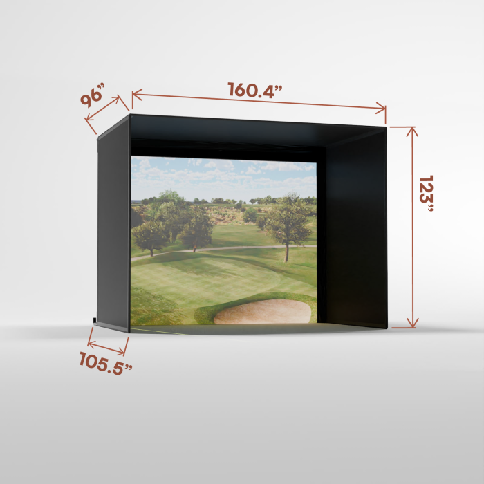 Carls Place Pro Golf Simulator Enclosure Kit with Impact Screen & Pipe Framing Kit
