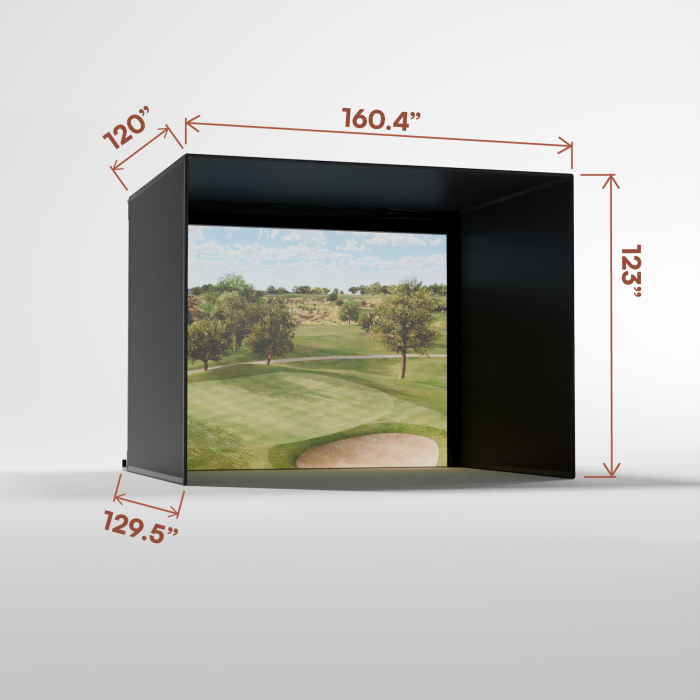 Carls Place Pro Golf Simulator Enclosure Kit with Impact Screen & Pipe Framing Kit