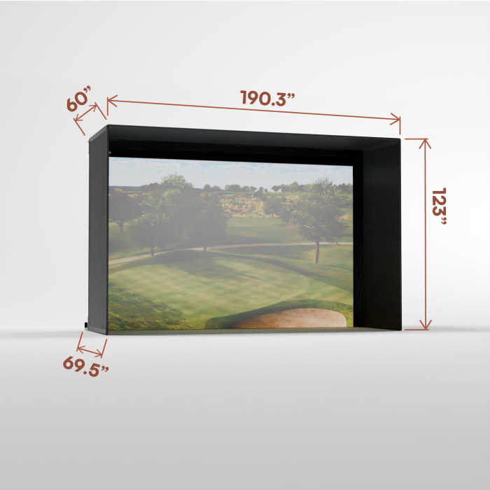 Carls Place Pro Golf Simulator Enclosure Kit with Impact Screen & Pipe Framing Kit