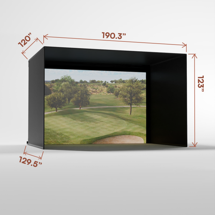 Carls Place Pro Golf Simulator Enclosure Kit with Impact Screen & Pipe Framing Kit