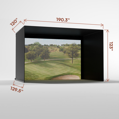 Carls Place Pro Golf Simulator Enclosure Kit with Impact Screen & Pipe Framing Kit