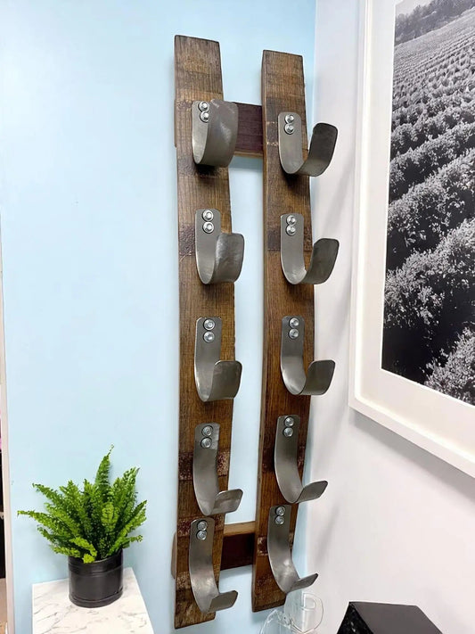 Wine Barrel Stave 5-Bottle Holder