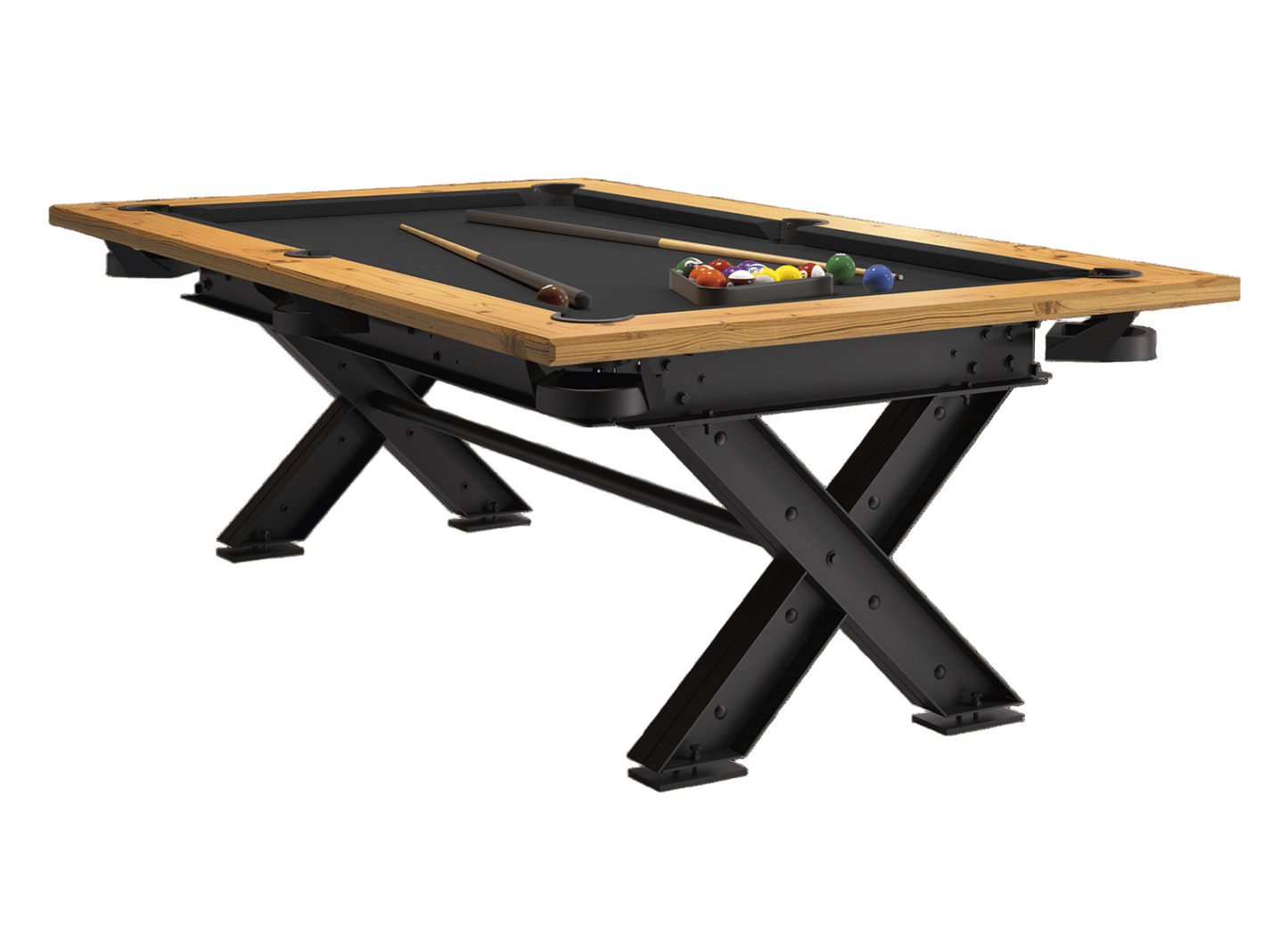 Meteor Billiards Table – Oak & Steel Elegance