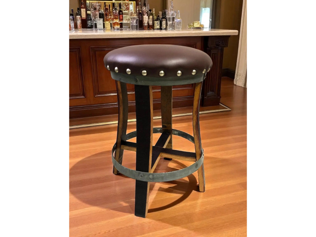 Oak Wine Barrel Whiskey Bistro Pub Table Set
