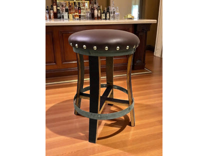 Oak Wine Barrel Whiskey Bistro Pub Table Set