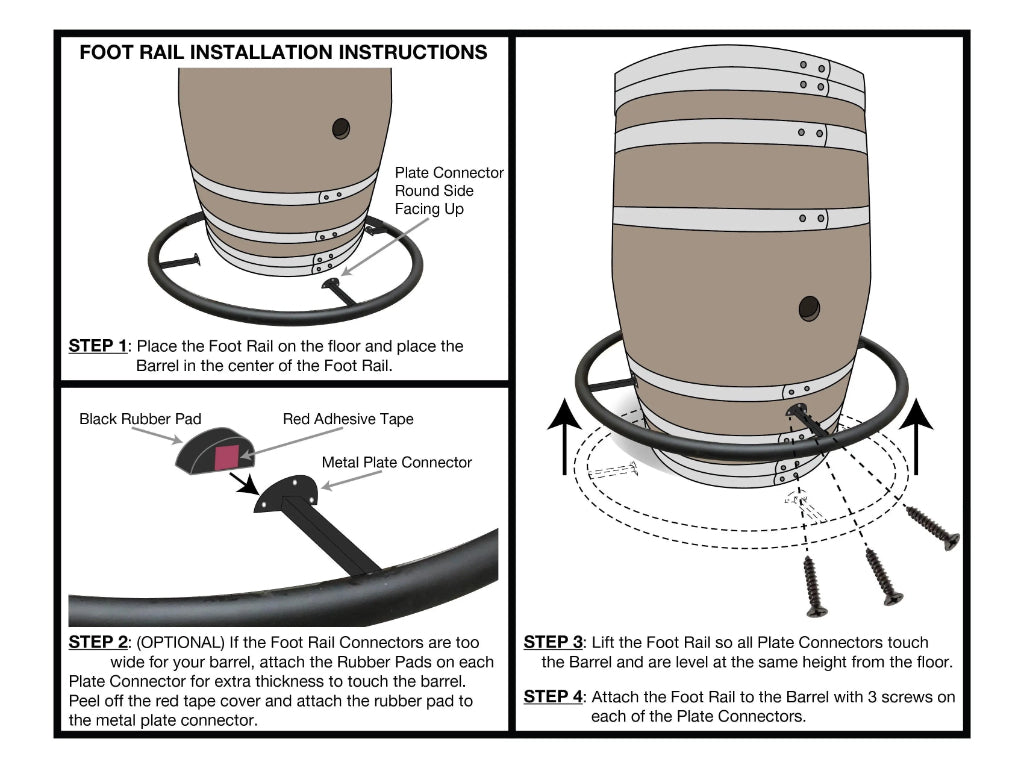 Oak Wine Barrel Whiskey Bistro Pub Table Set
