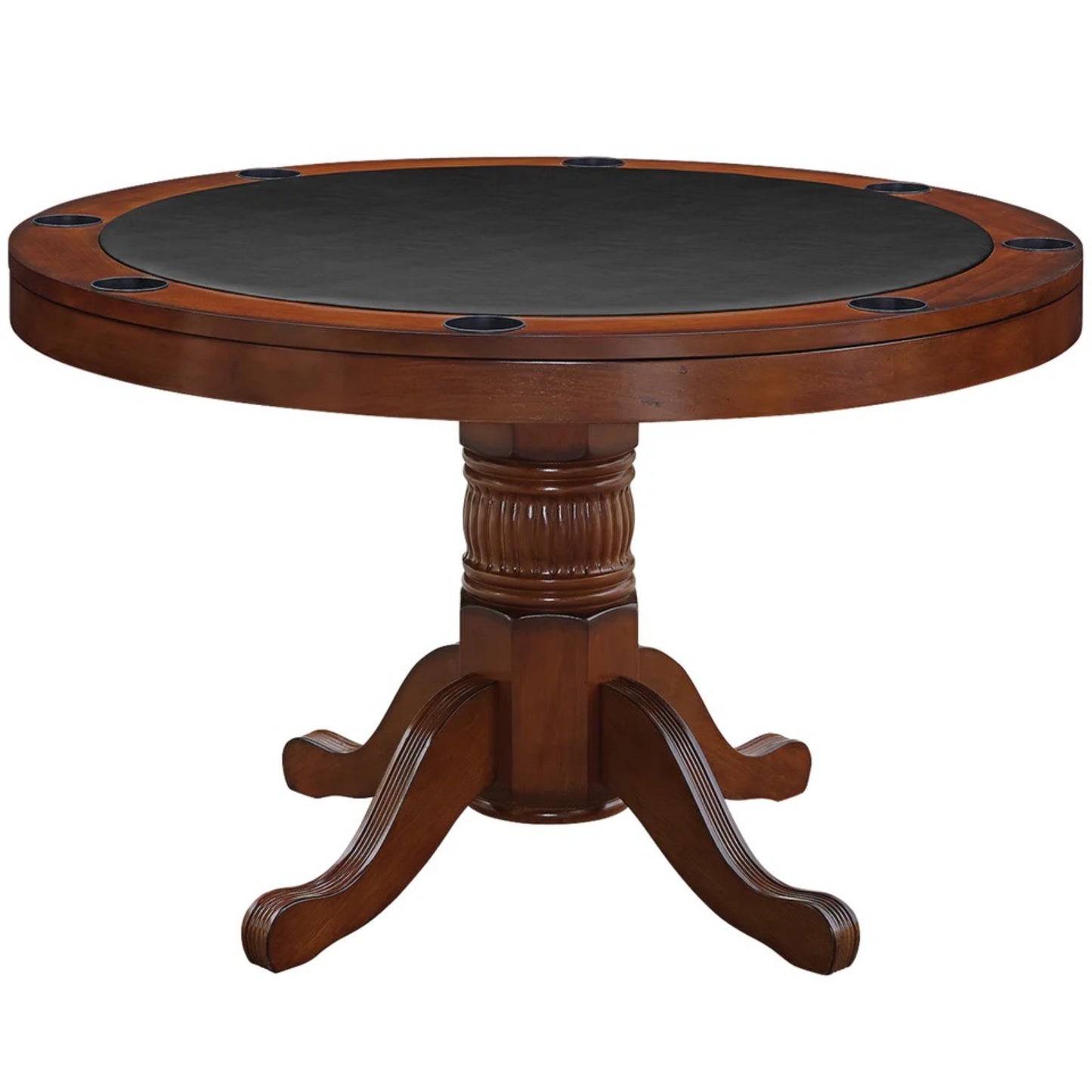 Ram Game Room - 48" Round Poker Table with Dining Top