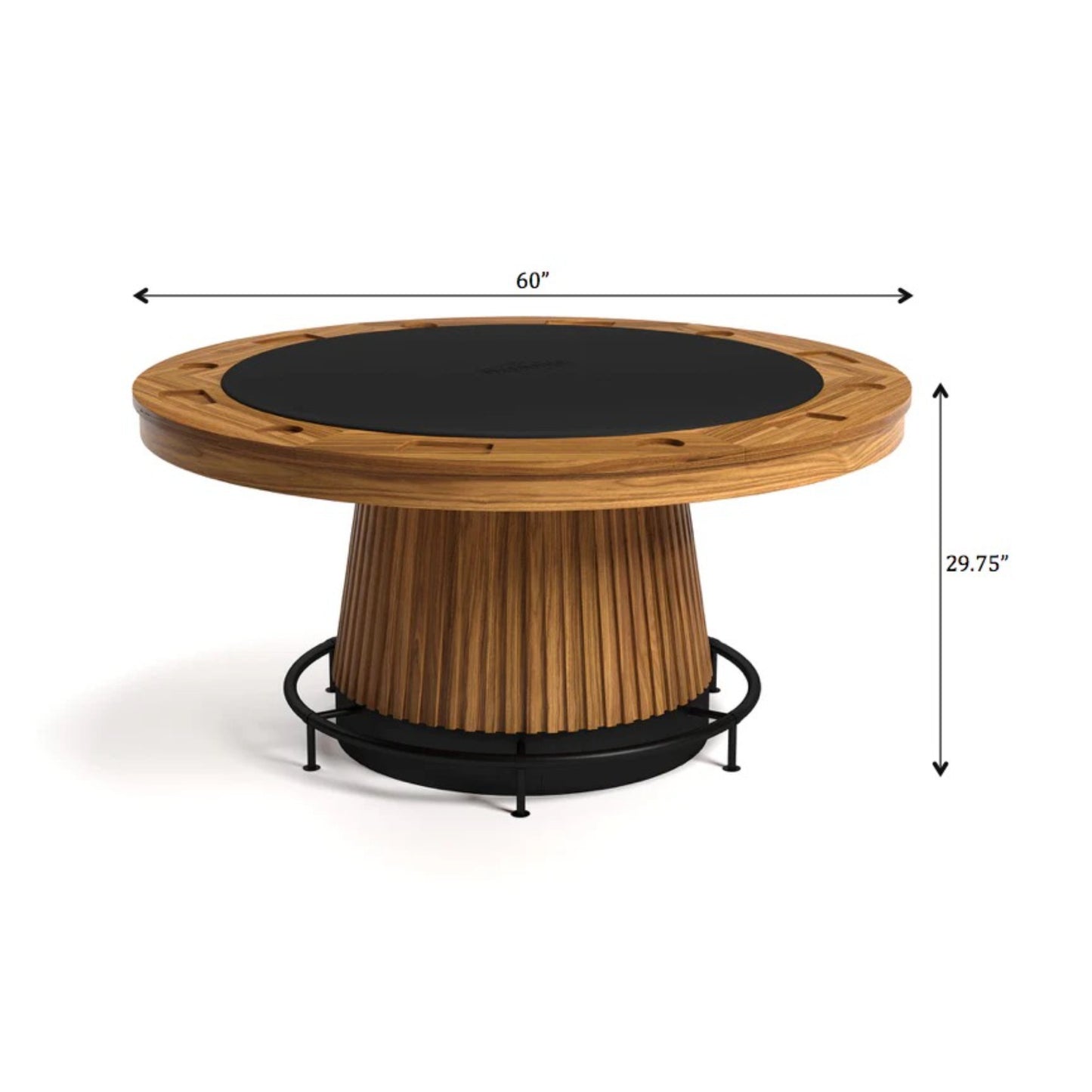 Ram Game Room - 60" Prohibition Round Poker Table