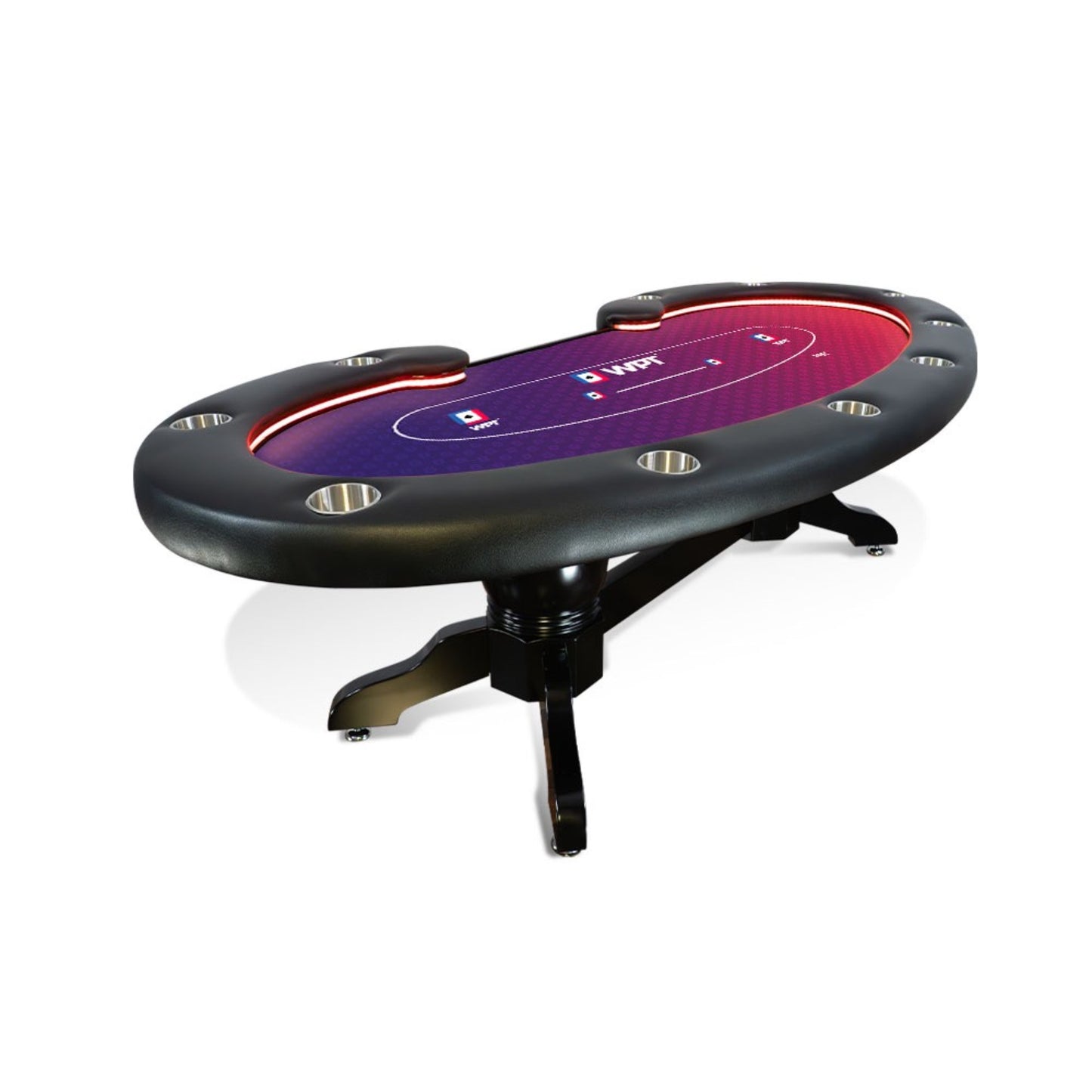 WPT x BBO Lumen HD LED Purple Red Cards Poker Table  – Official WPT Table