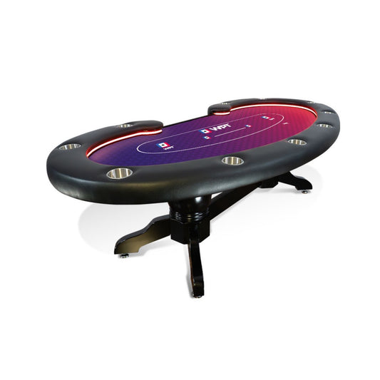 WPT x BBO Lumen HD LED Purple Red Cards Poker Table  – Official WPT Table