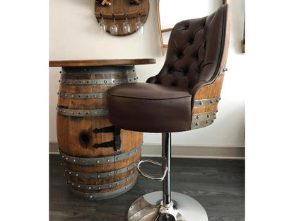 Luxury Wine Barrel Bar Set with Pub Table & Wine Barrel Bar Stools