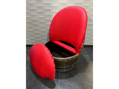 Rustic Whiskey Barrel Furniture Set - Dark Oak Coffee Table