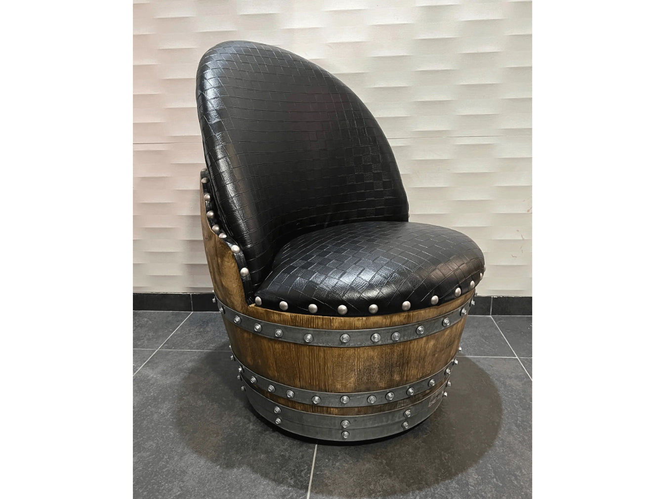 Rustic Whiskey Barrel Furniture Set