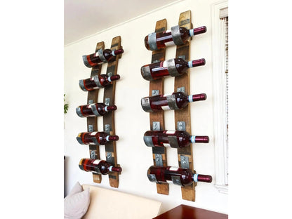 Wine Barrel Stave 5-Bottle Holder