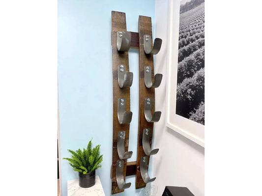 Wine Barrel Stave 5-Bottle Holder