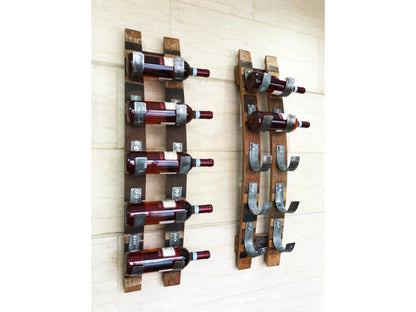 Wine Barrel Stave 5-Bottle Holder