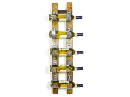 Wine Barrel Stave 5-Bottle Holder