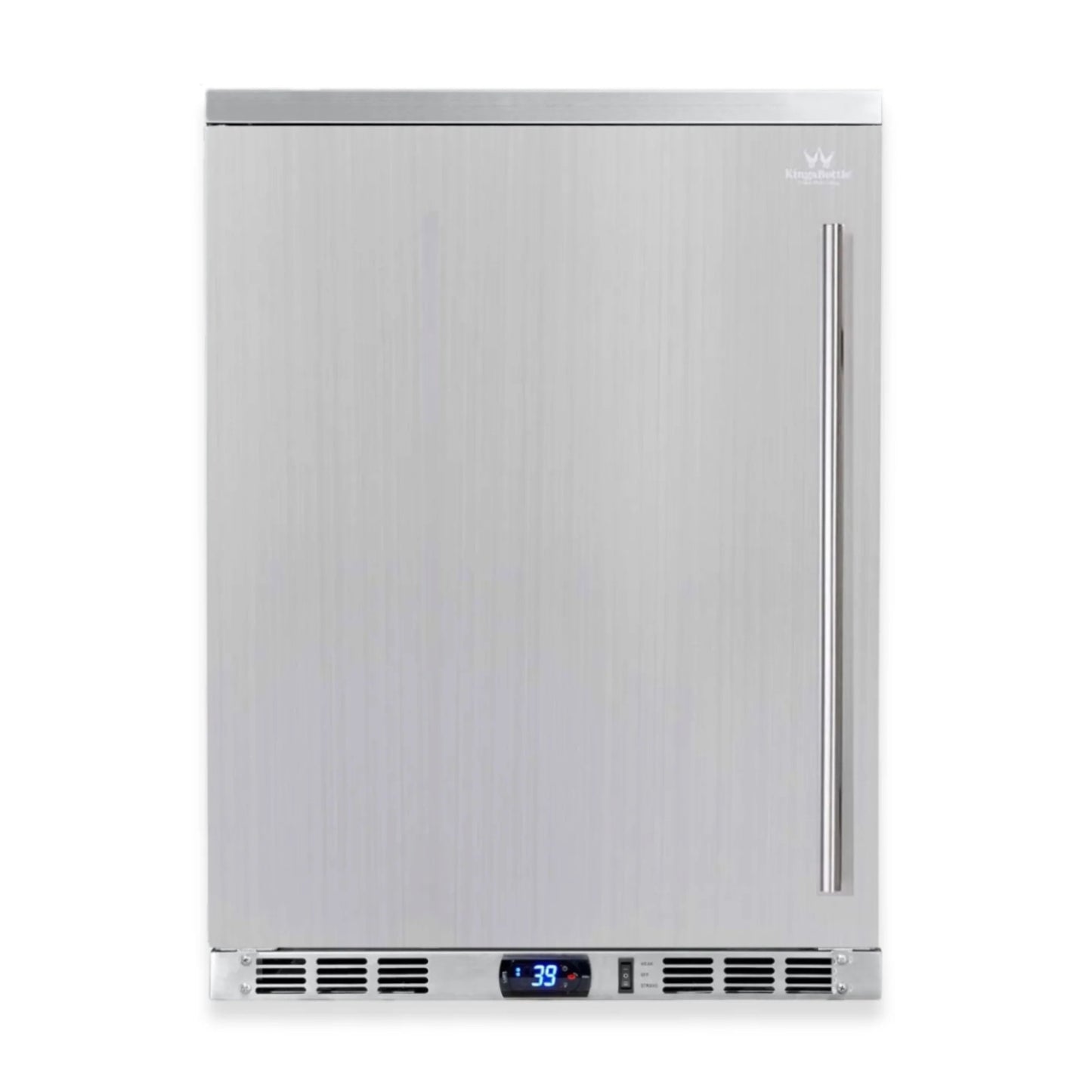 24" Outdoor Beverage Refrigerator – Stainless Steel Built-In Drink Fridge with Solid Door