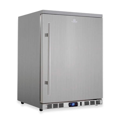 24" Outdoor Beverage Refrigerator – Stainless Steel Built-In Drink Fridge with Solid Door
