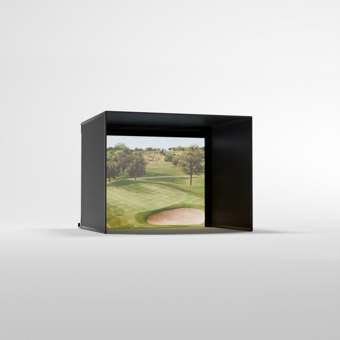 Carls Place Pro Golf Simulator Enclosure Kit with Impact Screen & Pipe Framing Kit