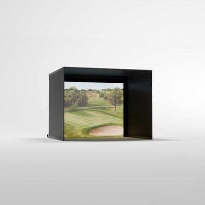 Carls Place Pro Golf Simulator Enclosure Kit with Impact Screen & Pipe Framing Kit