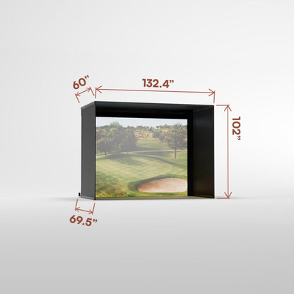 Carls Place Pro Golf Simulator Enclosure Kit with Impact Screen & Pipe Framing Kit