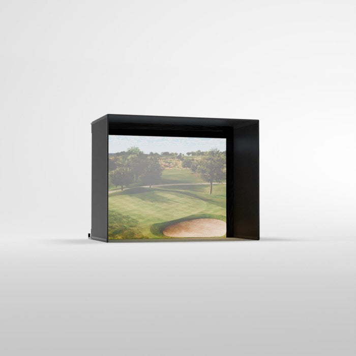 Carls Place Pro Golf Simulator Enclosure Kit with Impact Screen & Pipe Framing Kit
