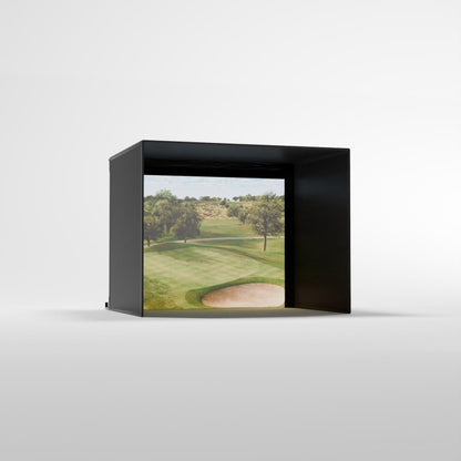 Carls Place Pro Golf Simulator Enclosure Kit with Impact Screen & Pipe Framing Kit