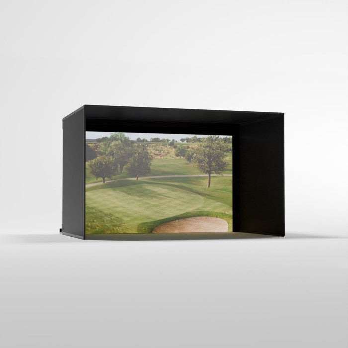 Carls Place Pro Golf Simulator Enclosure Kit with Impact Screen & Pipe Framing Kit