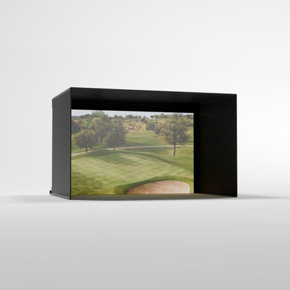 Carls Place Pro Golf Simulator Enclosure Kit with Impact Screen & Pipe Framing Kit