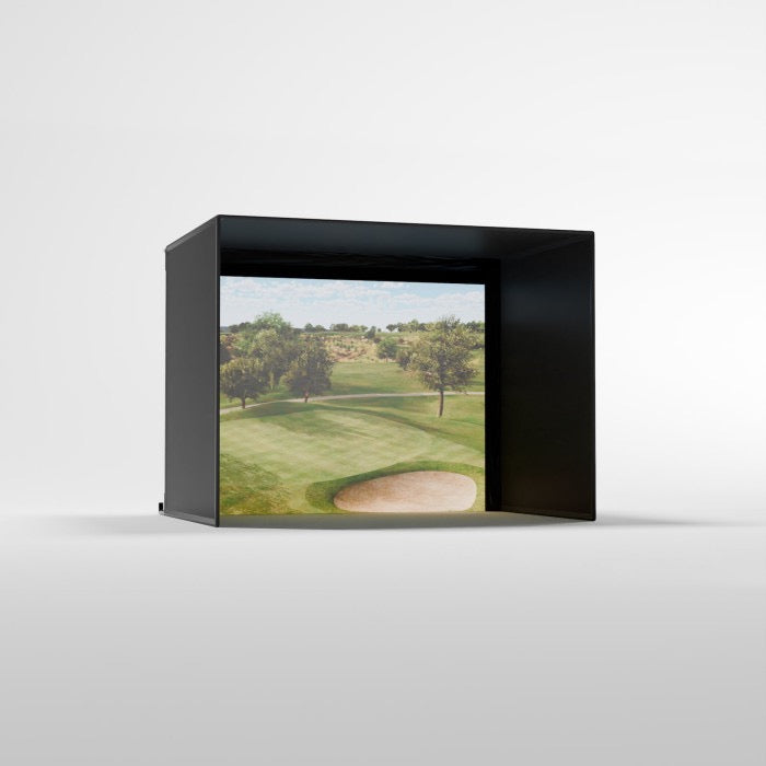 Carls Place Pro Golf Simulator Enclosure Kit with Impact Screen & Pipe Framing Kit