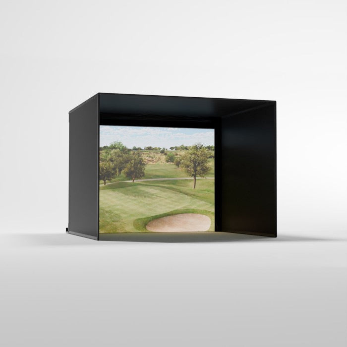 Carls Place Pro Golf Simulator Enclosure Kit with Impact Screen & Pipe Framing Kit