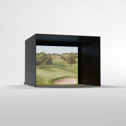 Carls Place Pro Golf Simulator Enclosure Kit with Impact Screen & Pipe Framing Kit