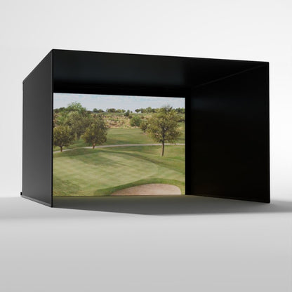 Carls Place Pro Golf Simulator Enclosure Kit with Impact Screen & Pipe Framing Kit
