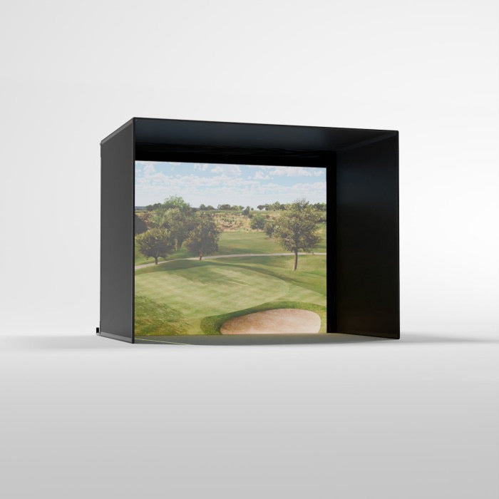 Carls Place Pro Golf Simulator Enclosure Kit with Impact Screen & Pipe Framing Kit