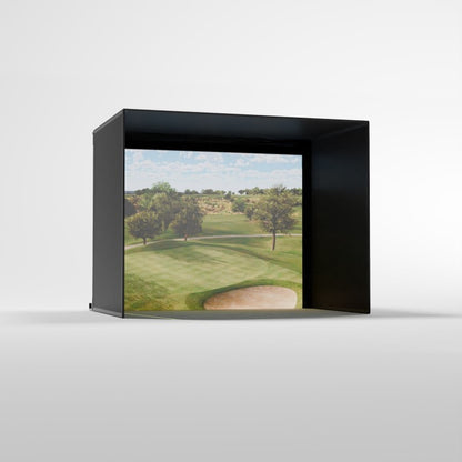 Carls Place Pro Golf Simulator Enclosure Kit with Impact Screen & Pipe Framing Kit