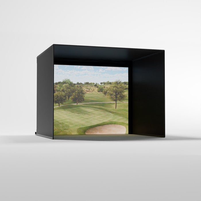 Carls Place Pro Golf Simulator Enclosure Kit with Impact Screen & Pipe Framing Kit