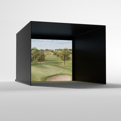 Carls Place Pro Golf Simulator Enclosure Kit with Impact Screen & Pipe Framing Kit